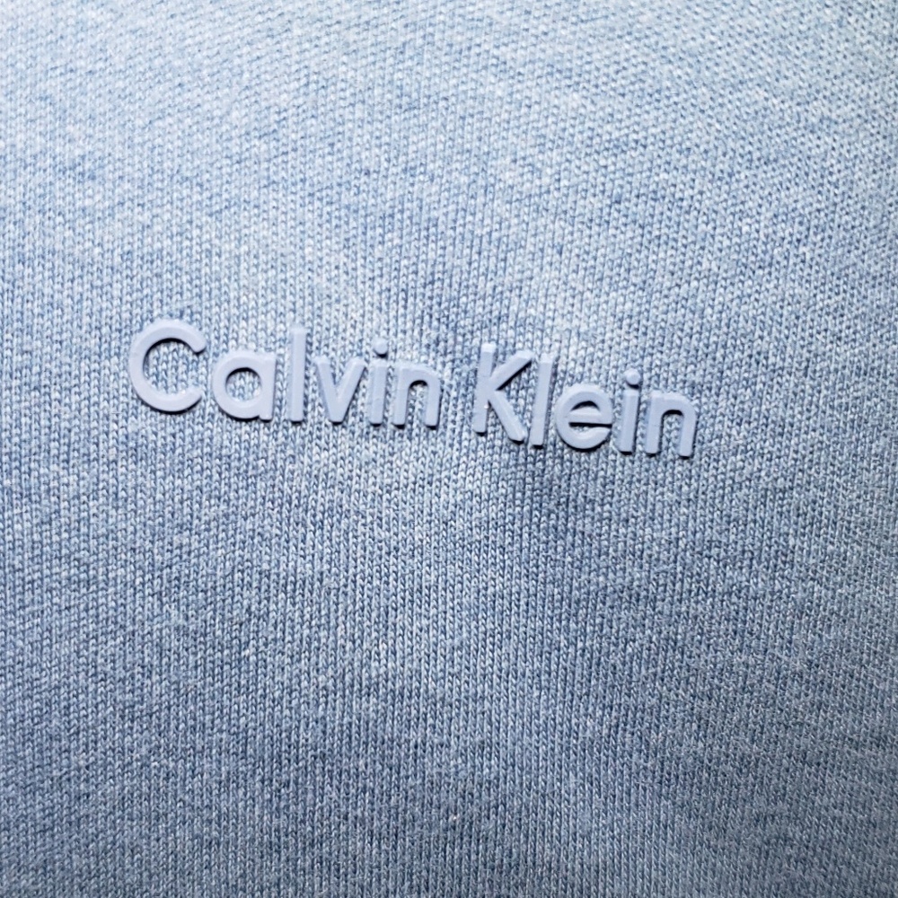 Men's Calvin Klein Solid Blue Short Sleeve Polo L - Picture 4 of 4